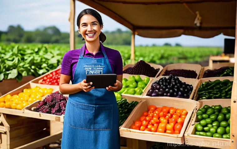 농업경영사 학습 자료 추천 - **Prompt:** A breathtaking, expansive view of a highly automated and sustainable agricultural landsc...